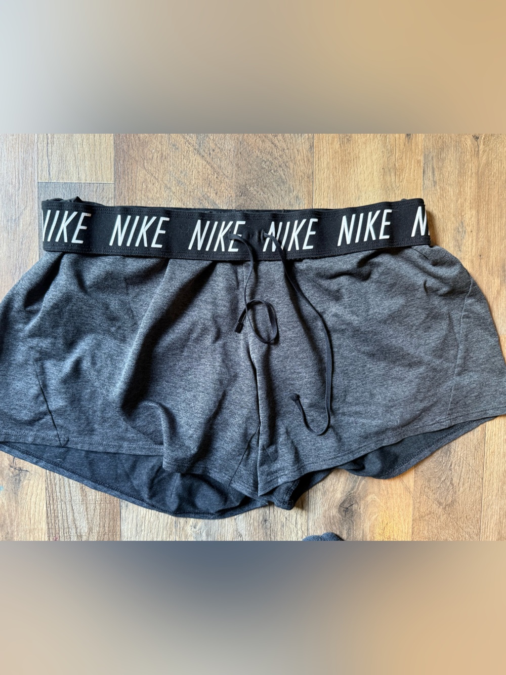 Nike Charcoal Gray Logo Waistband Athletic Shorts